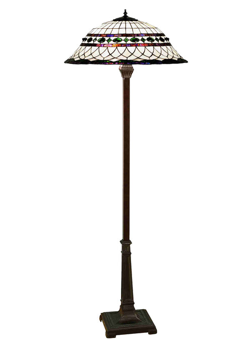 Meyda Tiffany 30369 Two Light Floor Lamp, Craftsman Brown