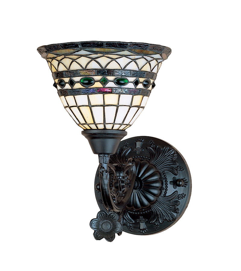 Meyda Tiffany 27390 One Light Wall Sconce, Verdigris