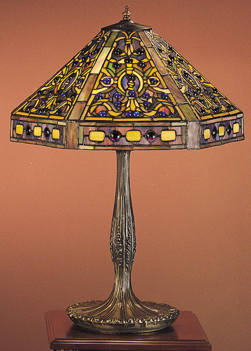 Meyda Tiffany 31117 Three Light Table Lamp, Antique Copper