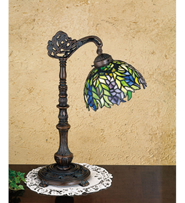 Meyda Tiffany 27167 One Light Desk Lamp, Craftsman Brown