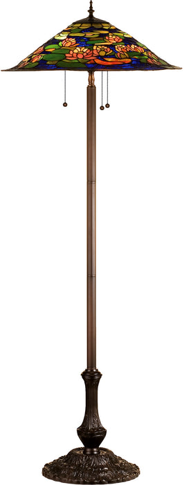 Meyda Tiffany 32301 Three Light Floor Lamp, Vacr Pink