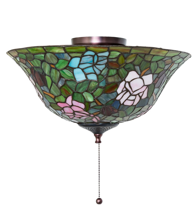 Meyda Tiffany 27445 Flushmount, Purple/Blue Burgundy Pink Purple/Blue