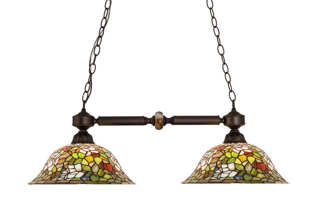 Meyda Tiffany 27409 Two Light Island Pendant, Verdigris