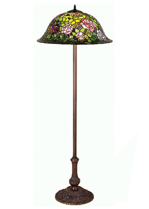 Meyda Tiffany 30368 Three Light Floor Lamp, Purple/Blue Burgundy Pink Purple/Blue
