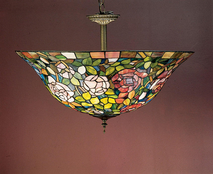 Meyda Tiffany 31123 Three Light Semi-Flushmount, Antique Copper