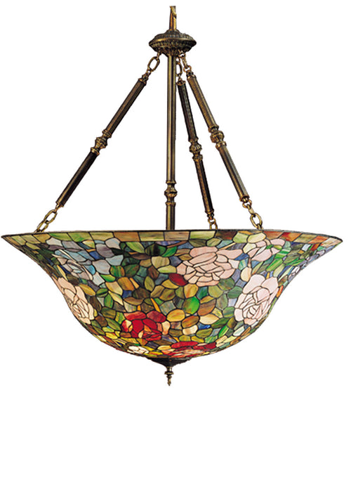 Meyda Tiffany 26554 Five Light Inverted Pendant, Verdigris
