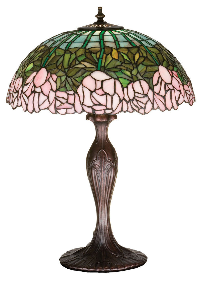 Meyda Tiffany 31143 One Light Table Lamp, Mahogany Bronze