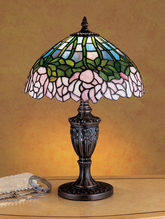 Meyda Tiffany 30343 One Light Accent Lamp, Purple/Blue Pink