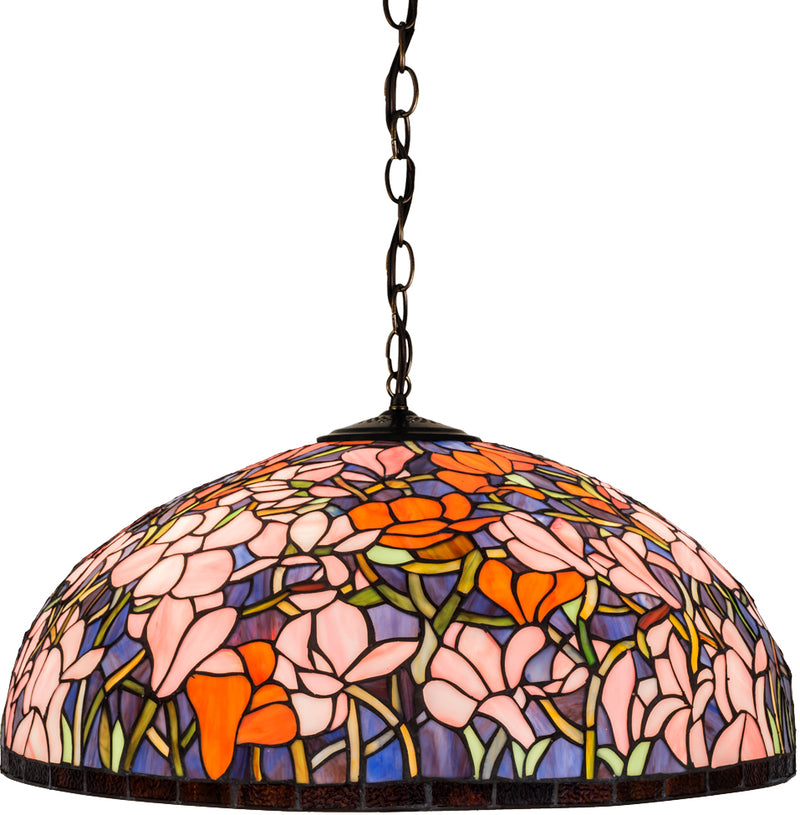 Meyda Tiffany 27830 Three Light Pendant, Mahogany Bronze