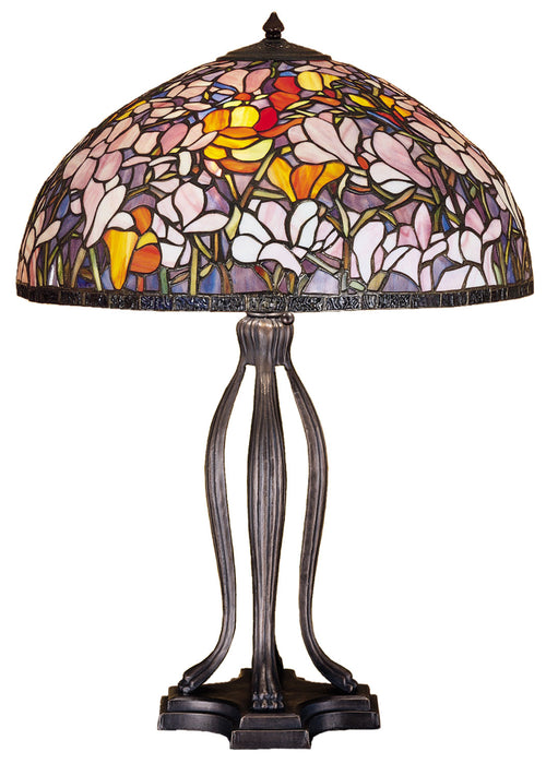 Meyda Tiffany 31146 Three Light Table Lamp, Rust