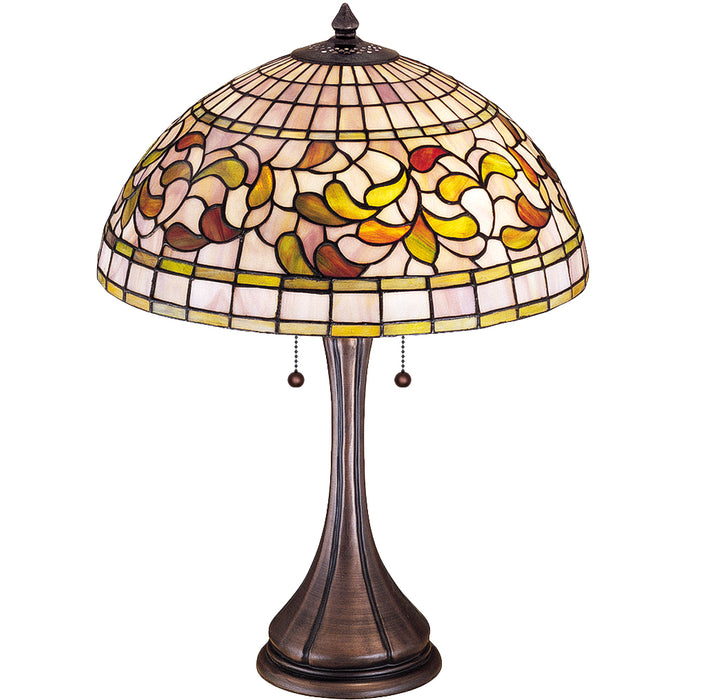 Meyda Tiffany 27824 Two Light Table Lamp, Bapa