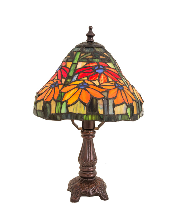 Meyda Tiffany 26633 One Light Mini Lamp, Gyb Flame Orange