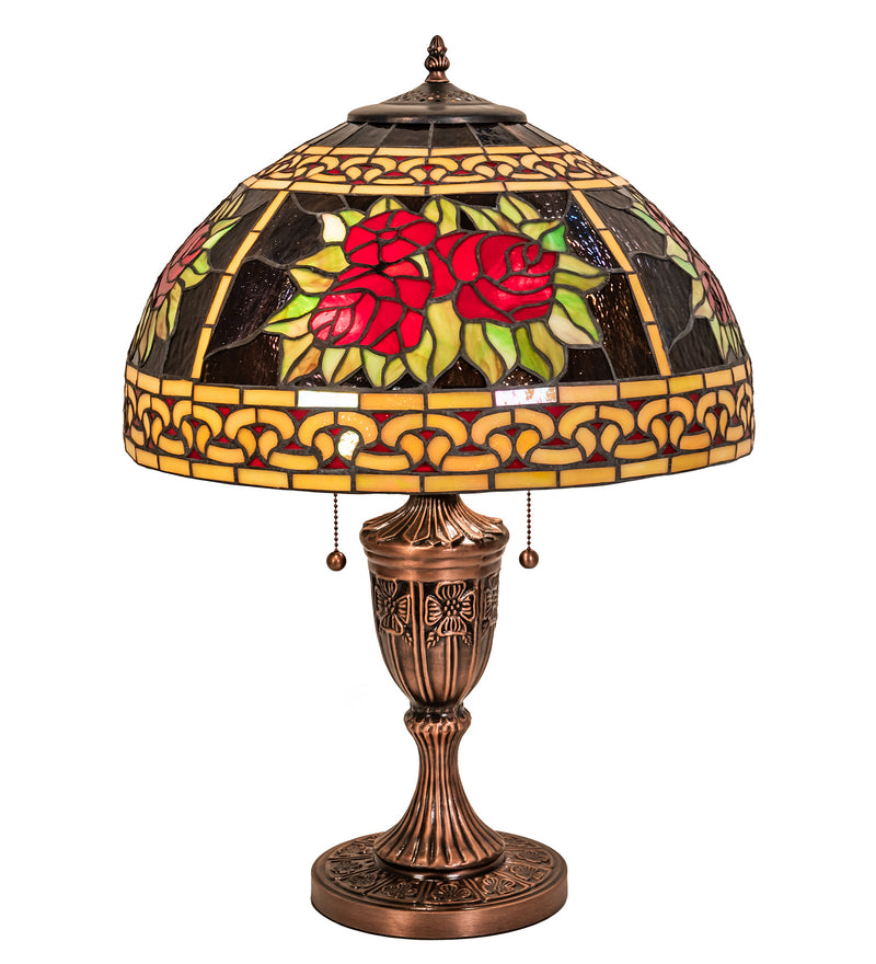 Meyda Tiffany 37788 Two Light Table Lamp, Copper