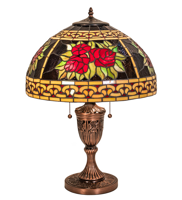 Meyda Tiffany 37788 Two Light Table Lamp, Copper