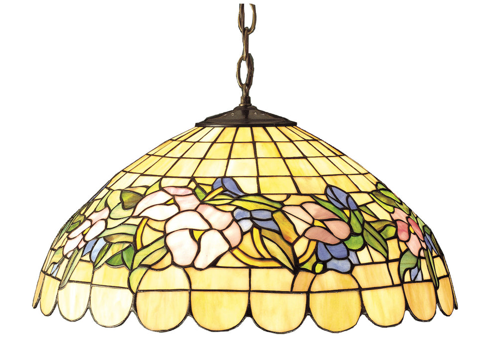 Meyda Tiffany 31137 Three Light Pendant, Beige Pink Lt Blue