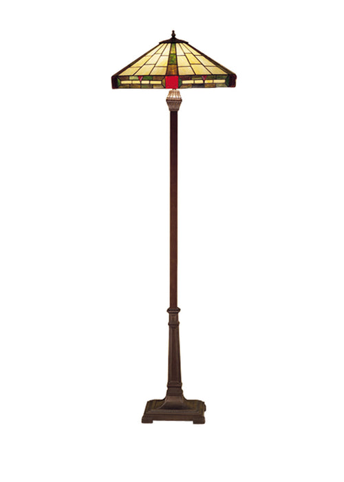 Meyda Tiffany 26555 Two Light Floor Lamp, Verdigris