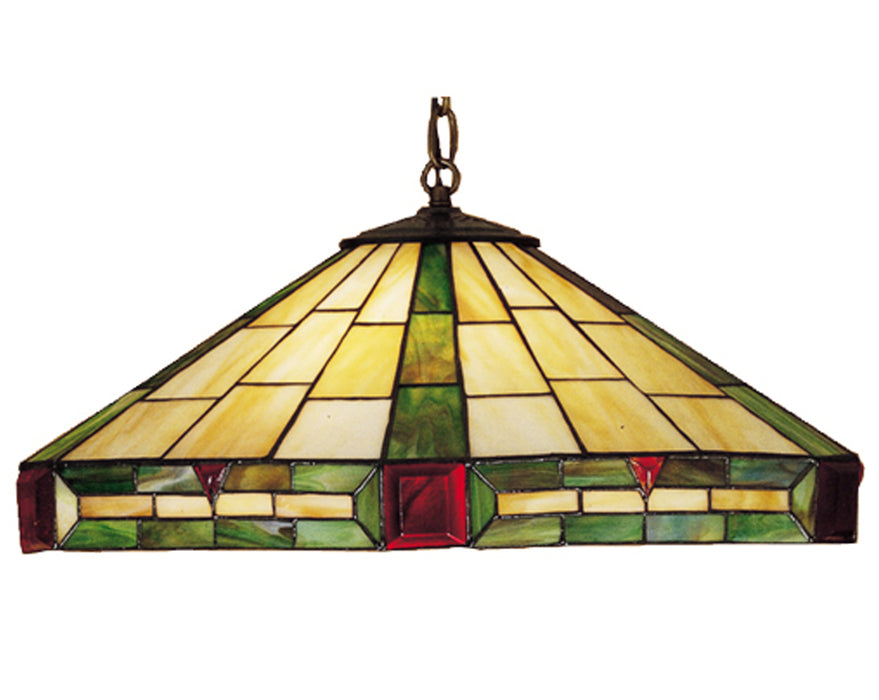 Meyda Tiffany 26556 Three Light Pendant, Beige Red