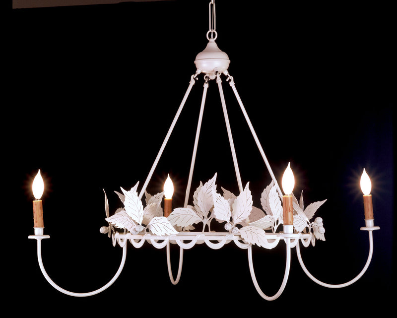 Meyda Tiffany 65191 Four Light Chandelier, Almond
