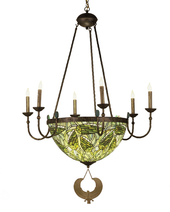 Meyda Tiffany 49092 Ten Light Chandelier, Mahogany Bronze