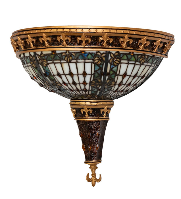 Meyda Tiffany 50241 Two Light Wall Sconce, Mahogany Bronze/Gold Highlight