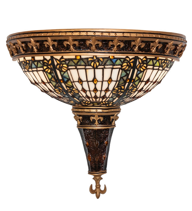 Meyda Tiffany 50241 Two Light Wall Sconce, Mahogany Bronze/Gold Highlight