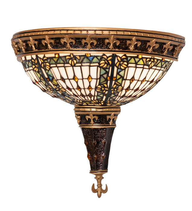 Meyda Tiffany 50241 Two Light Wall Sconce, Mahogany Bronze/Gold Highlight
