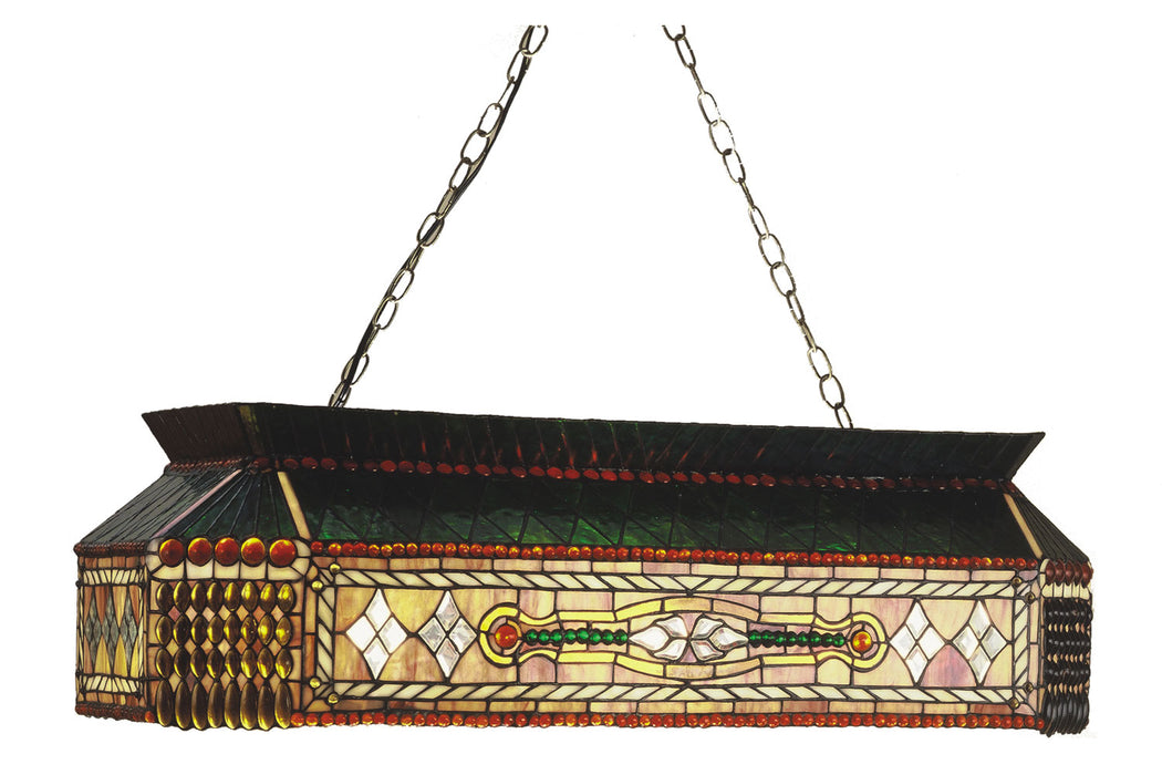 Meyda Tiffany 50159 Nine Light Oblong Pendant, Custom,Mahogany Bronze
