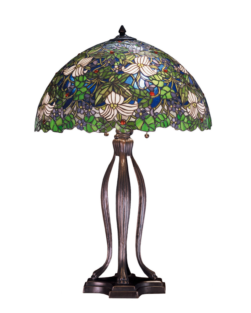 Meyda Tiffany 52172 Three Light Table Lamp, Bronze