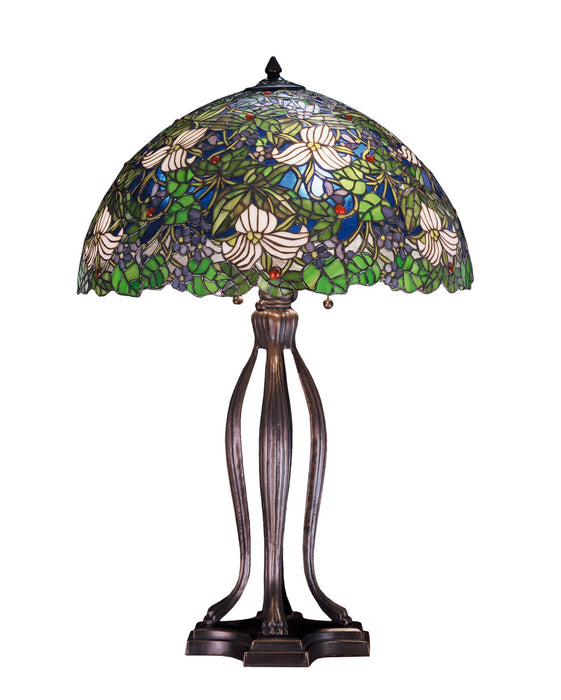 Meyda Tiffany 52172 Three Light Table Lamp, Bronze