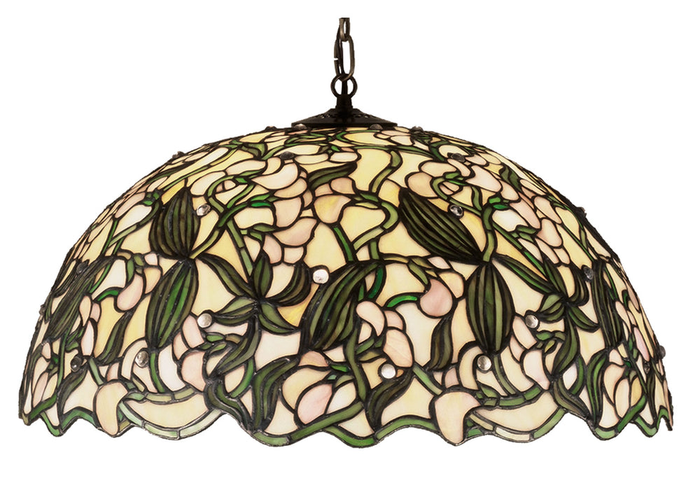 Meyda Tiffany 48624 Three Light Pendant, Nickel