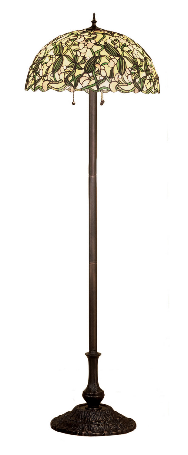 Meyda Tiffany 48623 Three Light Floor Lamp, Dark Roast