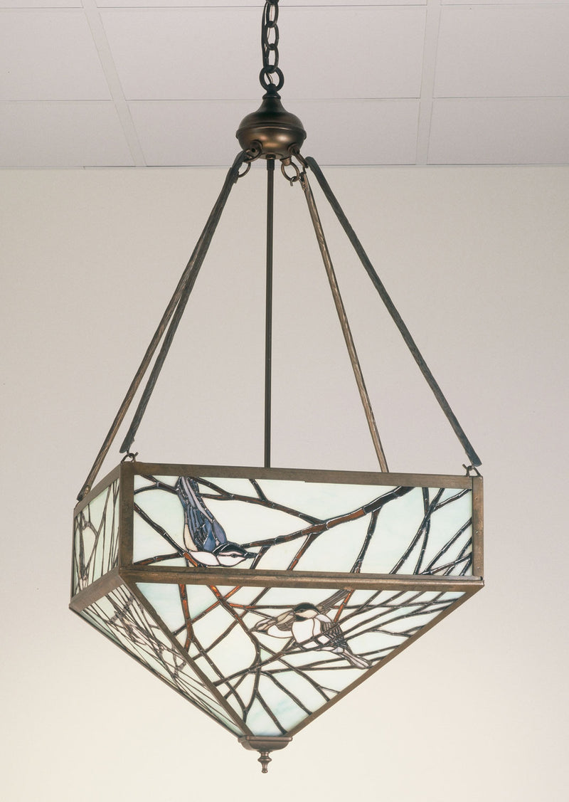 Meyda Tiffany 51874 Four Light Inverted Pendant, Antique Copper