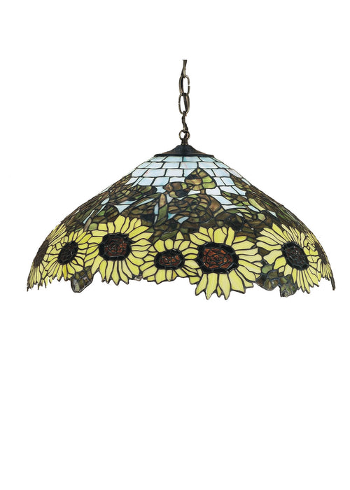 Meyda Tiffany 47628 Three Light Pendant, Purple/Blue Ia Amber
