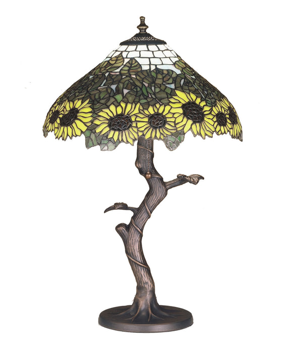 Meyda Tiffany 47632 One Light Table Lamp, Purple/Blue Ia Amber
