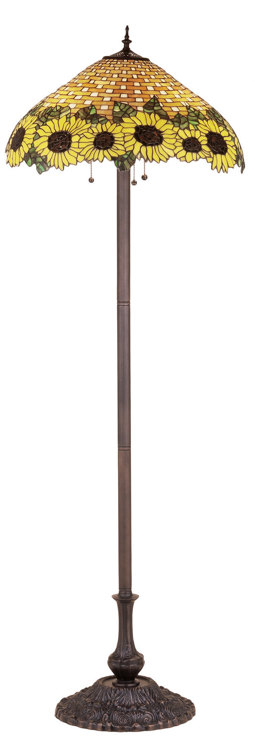 Meyda Tiffany 47996 Three Light Floor Lamp, Beige Ha Ia Amber