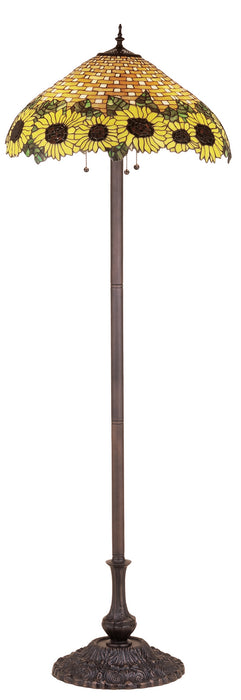 Meyda Tiffany 47996 Three Light Floor Lamp, Beige Ha Ia Amber