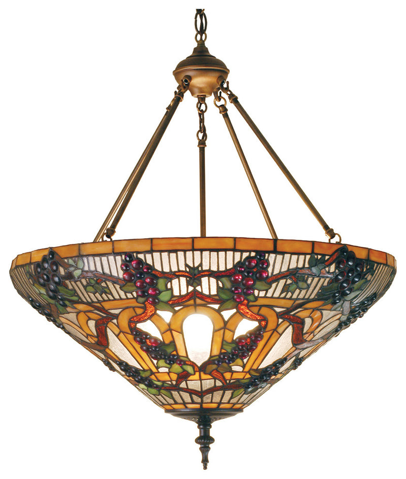 Meyda Tiffany 65651 Three Light Inverted Pendant, Zasdy Ha Purple