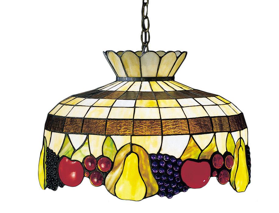 Meyda Tiffany 26624 One Light Pendant, Beige Flame Avocado Red Purple Xag