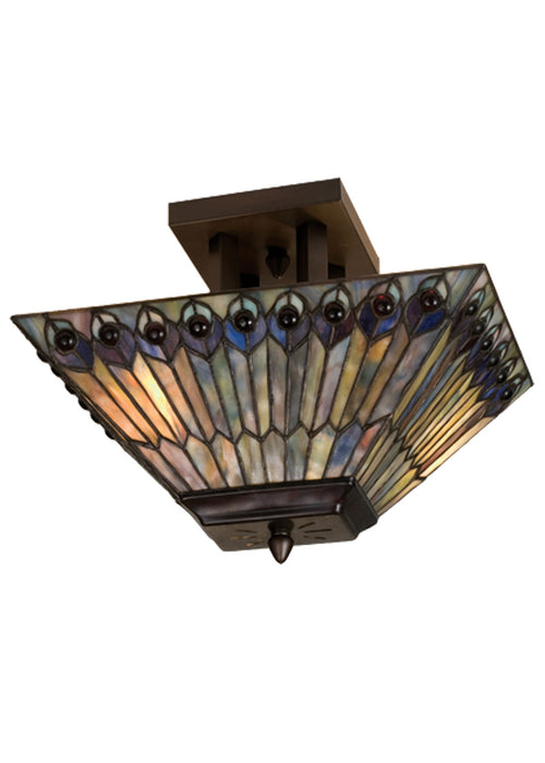 Meyda Tiffany 31191 Two Light Flushmount, Antique Copper