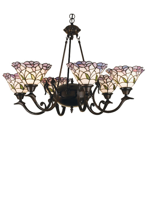 Meyda Tiffany 27398 Six Light Chandelier, Craftsman Brown