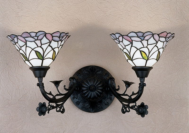 Meyda Tiffany 27391 Two Light Wall Sconce, Craftsman Brown