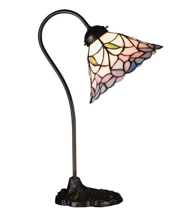 Meyda Tiffany 26590 One Light Desk Lamp, Ca Pink