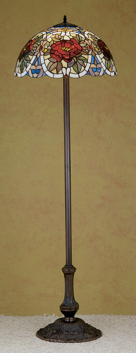 Meyda Tiffany 27601 Floor Lamp, Beige Burgundy Cai Purple/Blue Bapa