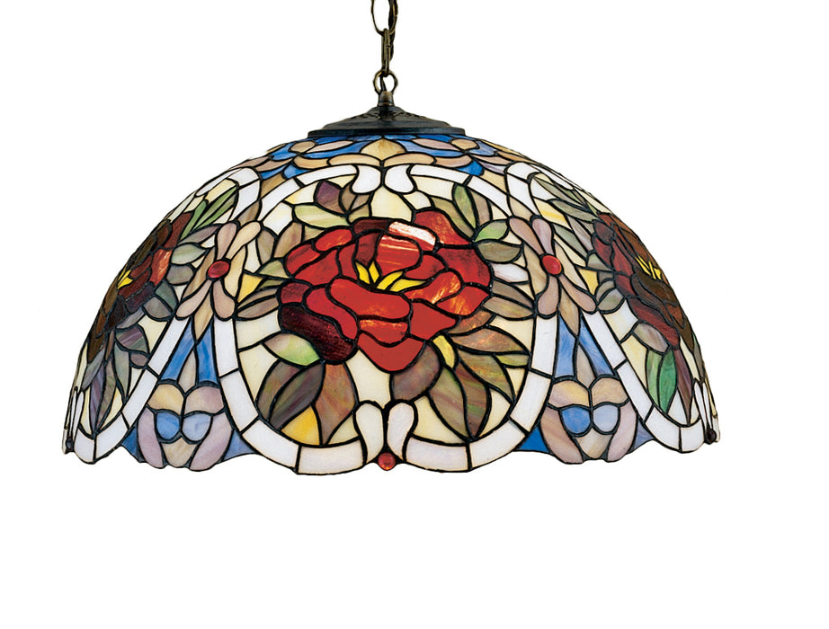 Meyda Tiffany 27600 Pendant, Beige Burgundy Cai Purple/Blue Bapa