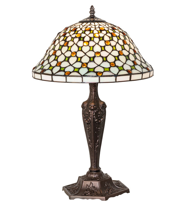 Meyda Tiffany 37782 One Light Table Lamp, Antique Brass