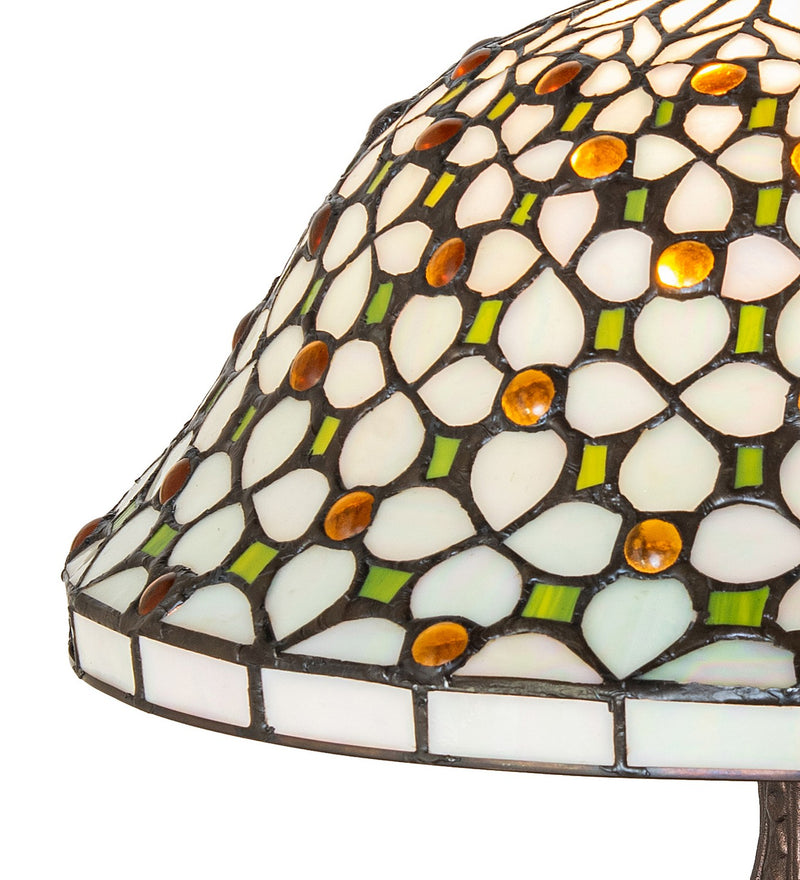 Meyda Tiffany 37782 One Light Table Lamp, Antique Brass