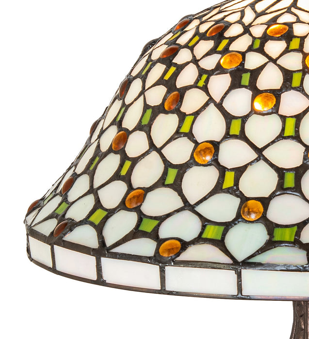 Meyda Tiffany 37782 One Light Table Lamp, Antique Brass