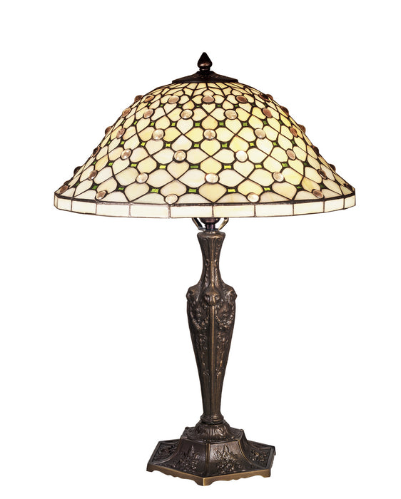 Meyda Tiffany 37782 One Light Table Lamp, Antique Brass