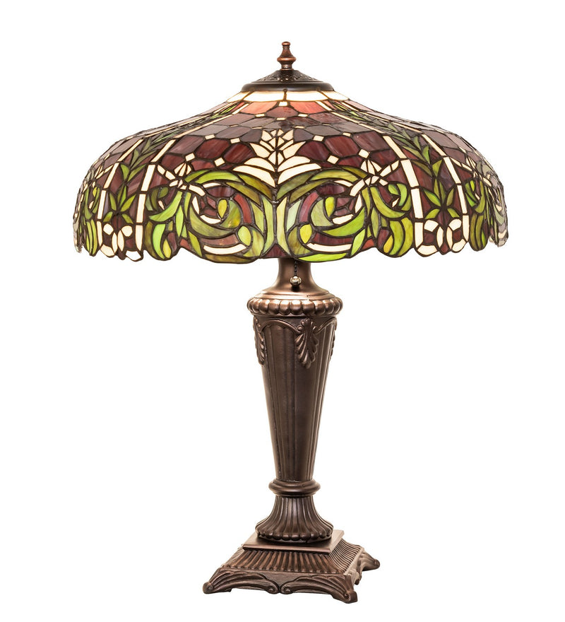 Meyda Tiffany 30386 One Light Table Lamp, Mahogany Bronze