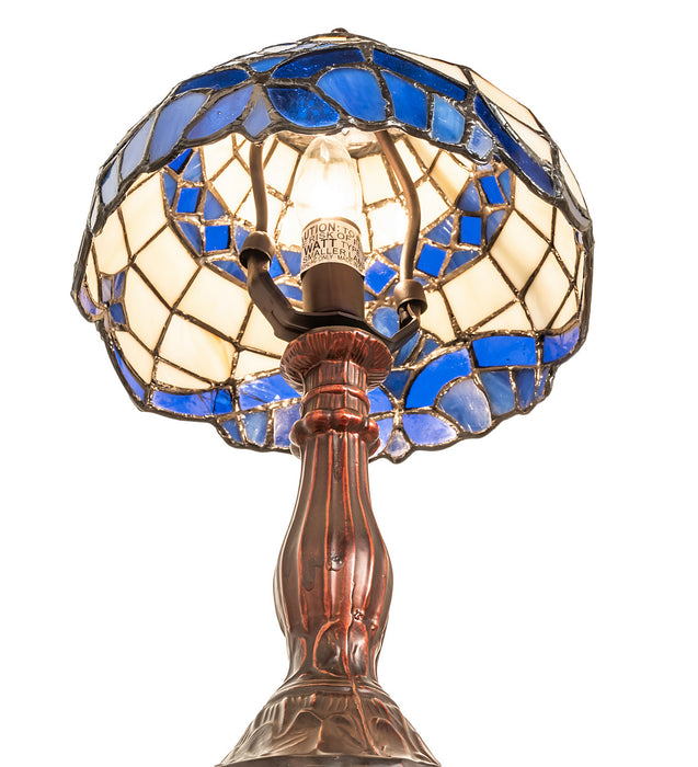 Meyda Tiffany 26586 One Light Mini Lamp, Beige Lt Blue Blue